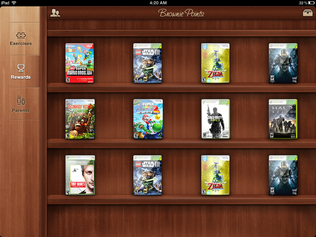 iPad Shelf木质书架界面设计