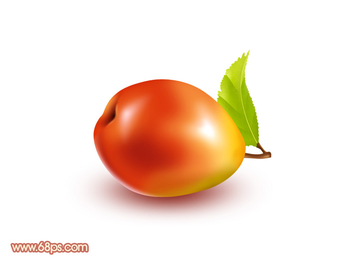 Photoshop绘制一个漂亮的红梨