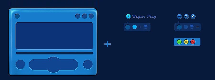 Photoshop绘制磁带外形的蓝色音乐播放器UI设计 05