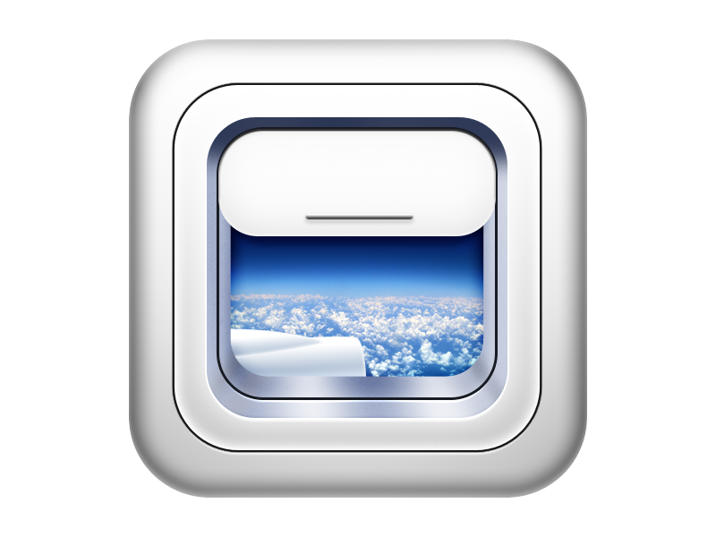 飞机窗icon图标设计