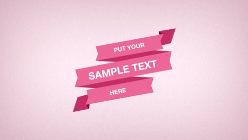 styled ribbon psd