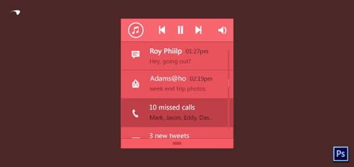 notifications freebie psd