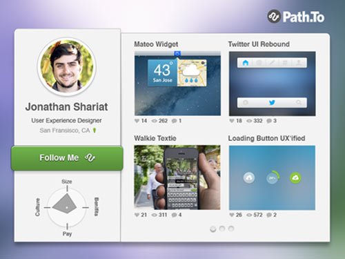 pathto profile widget psd