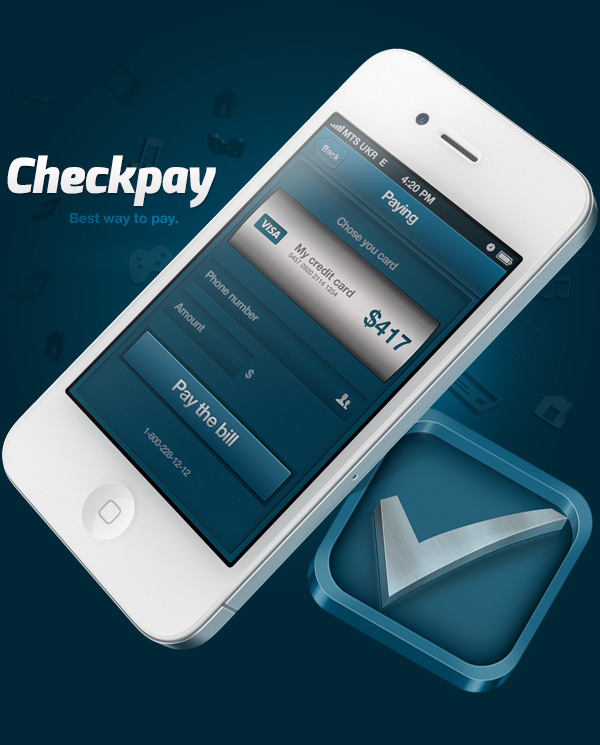Checkpay App应用手机界面设计