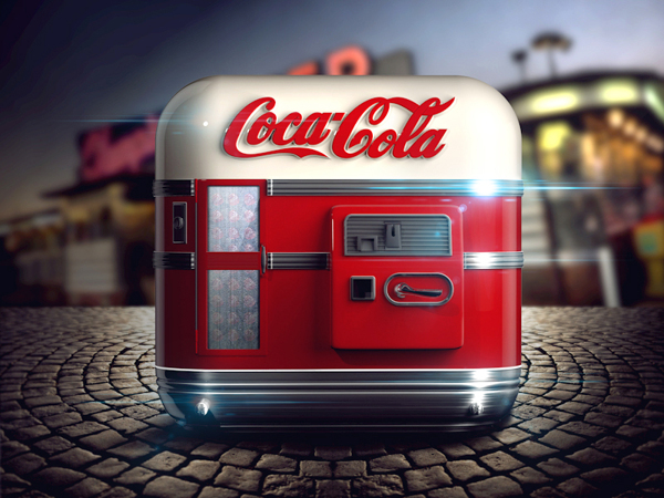 可口可乐售货机iOS图标设计