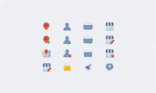 Flat Icons and Web Elements for UI Design-7