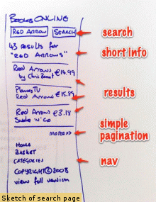 Sketch of search page