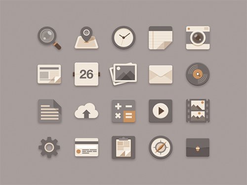 Flat Icons Brownie Theme