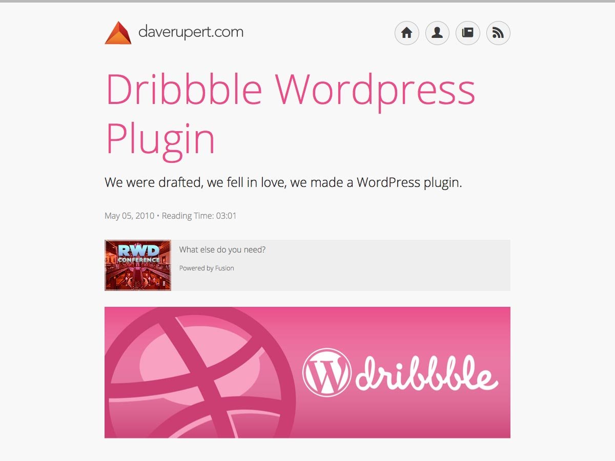 Dribbble WP Plugin