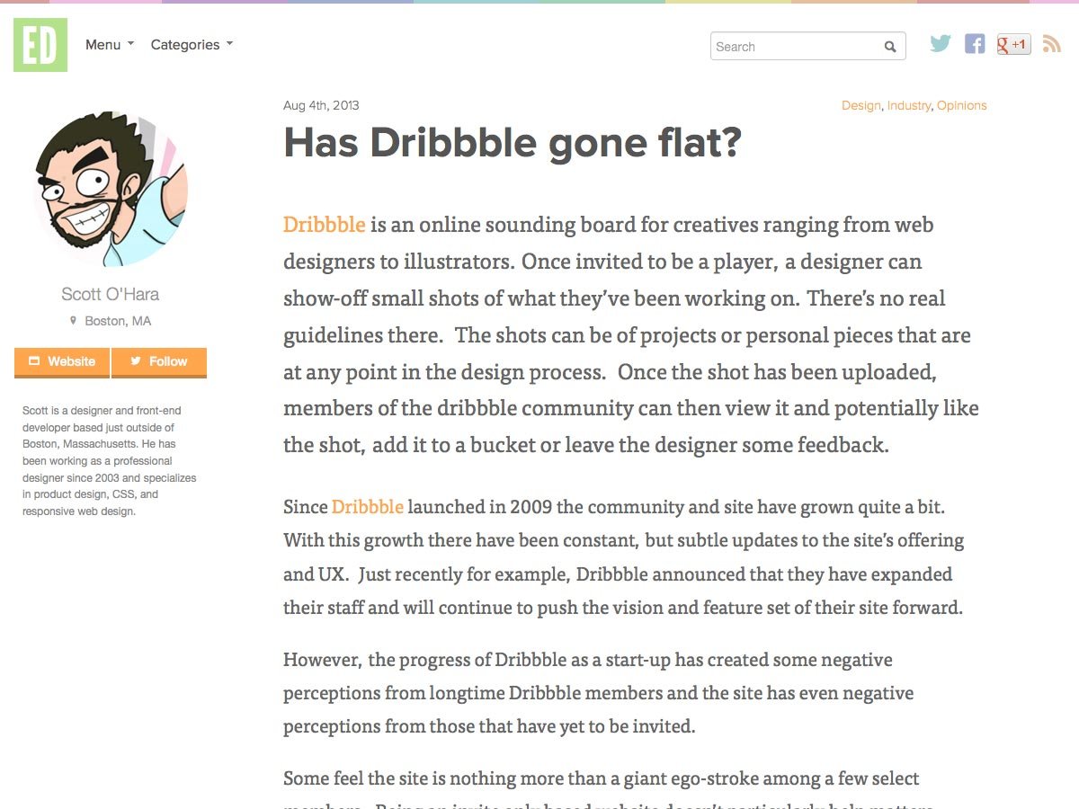 dribbble gone flat