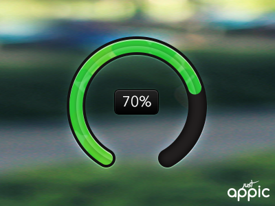 70% by Michiel Agterberg in 40 Progress Bar Designs for Inspiration