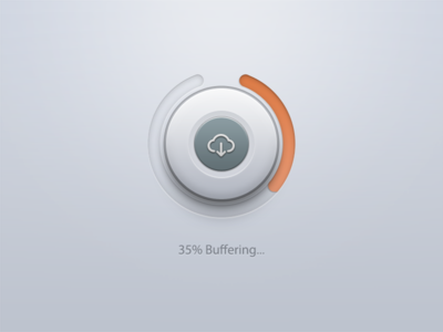 Buffering Button - Rebound by Martin David in 40 Progress Bar Designs for Inspiration