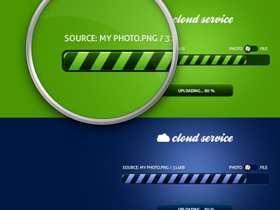 Progress bar + retina ready by Jakub Spitzer in 40 Progress Bar Designs for Inspiration