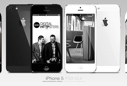 instantShift - Beautiful iPhone Mockup PSD Designs