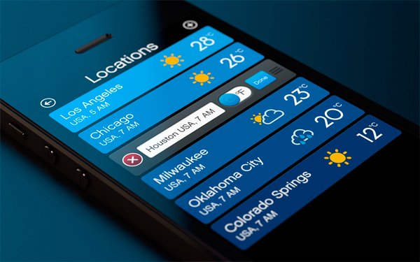 49个天气类App界面