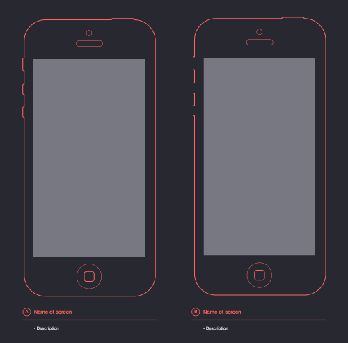 diagram-template-iphone-frame UI设计 线框图 原型图 指示图 PSD模板