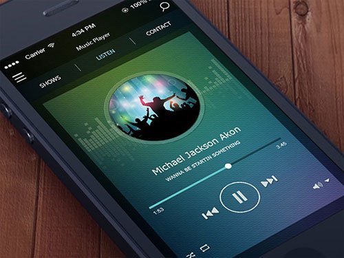 ios iphone music player app ui design ui设计 界面设计