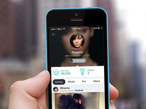 celebrity profile interface design mobile ui设计 界面设计