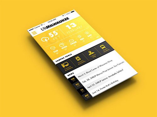 university of milwaukee application iphone ui设计 界面设计