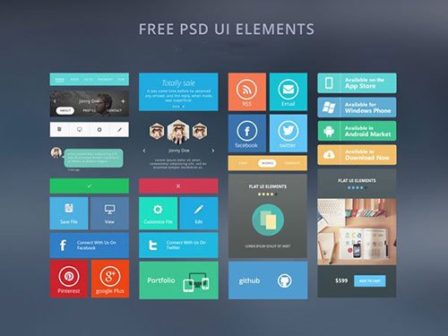 Free_PSD_UI_elements UI设计素材