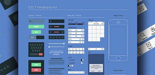 ui_kits_templates_wireframe UI设计 PSD素材