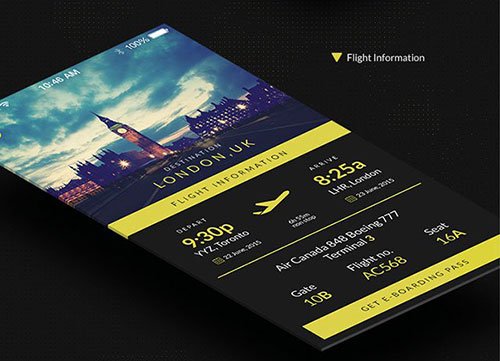 Flybi-IOS-Application UI设计 PSD素材