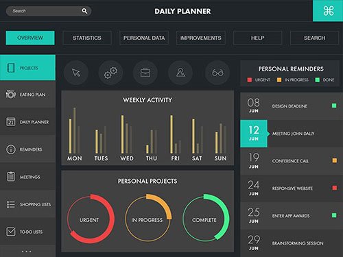 Planner_Data UI设计 PSD素材