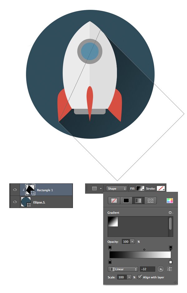 14-space-flat-icons-photoshop-rocket