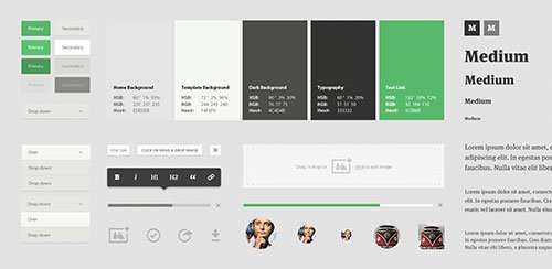 Medium.com Ui Style Guide by Teehan+Lax