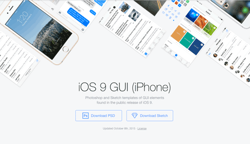 iOS 9 UI KIT PSD