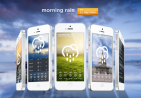 iPhone 5天气应用界面设计 – Morning Rain