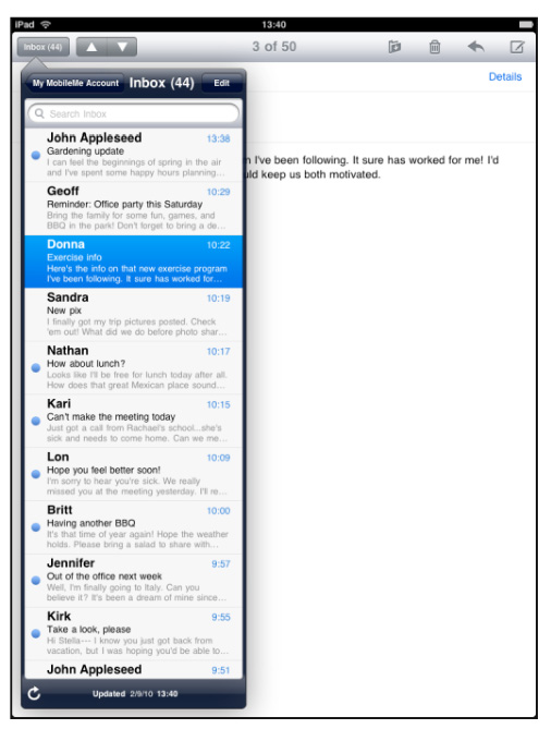 iPad 版 Mail 