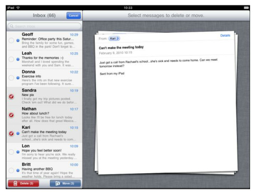 iPad 版 Mail 