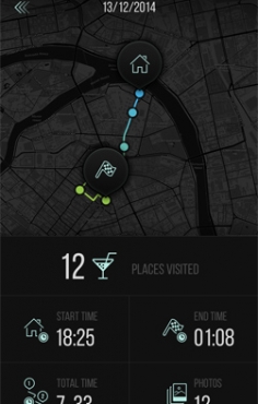 Route tracker app UI