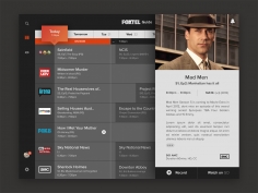 Foxtel电视指南iPad界面