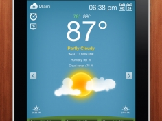iPad的免费天气应用界面设计