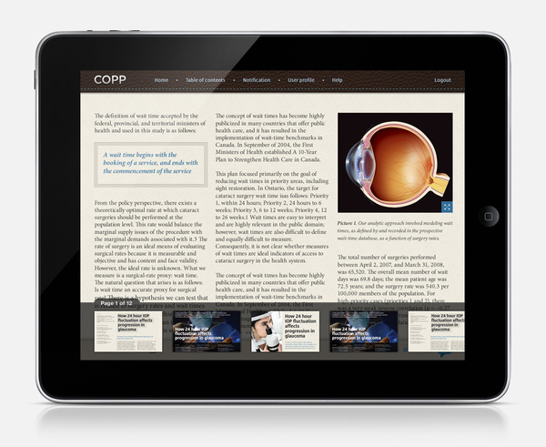 COPP iPad app界面设计欣赏